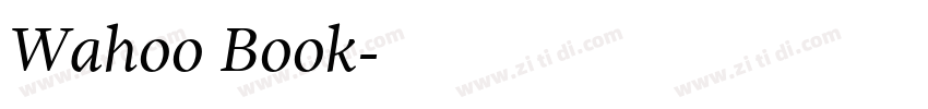 Wahoo Book字体转换